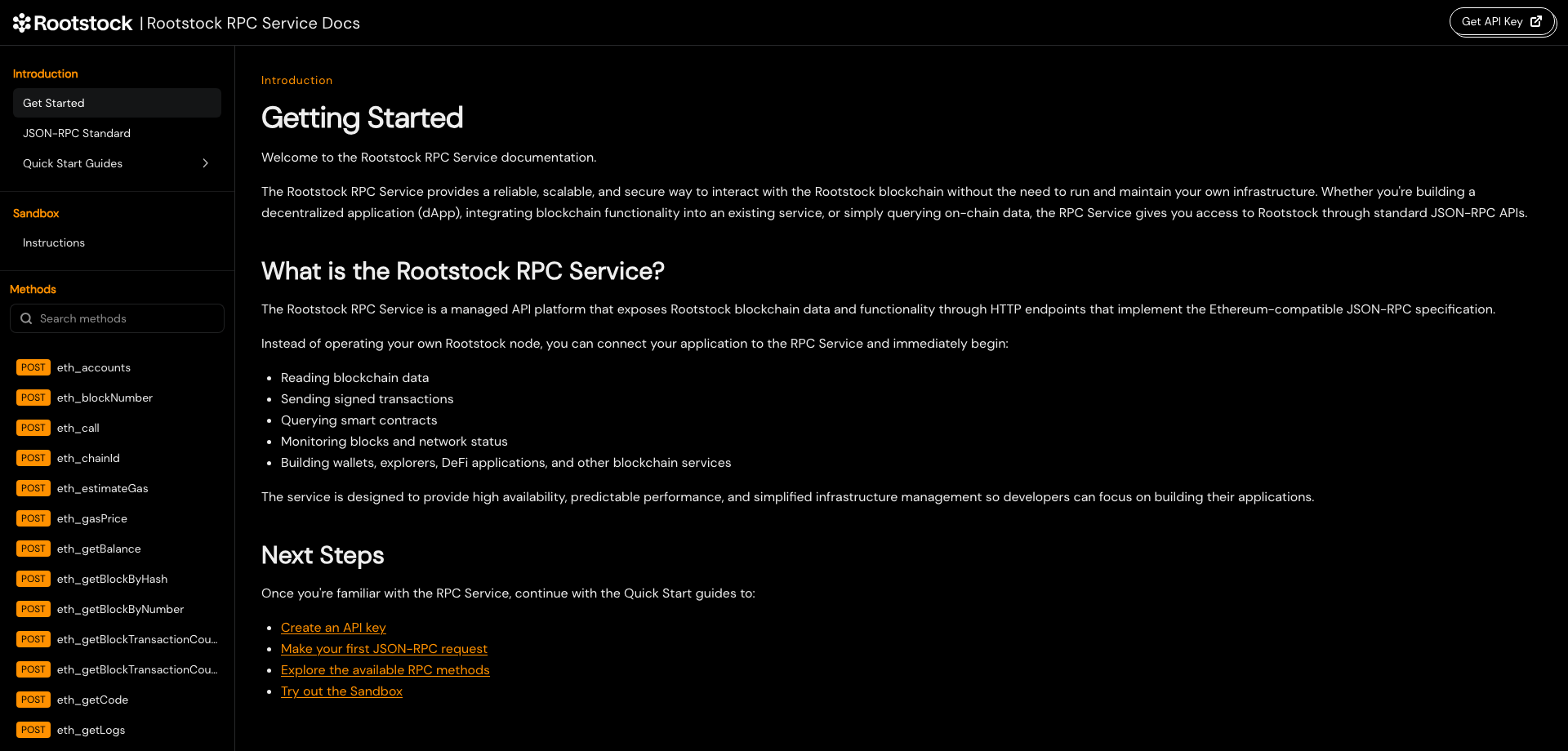 Rootstock RPC API Sandbox